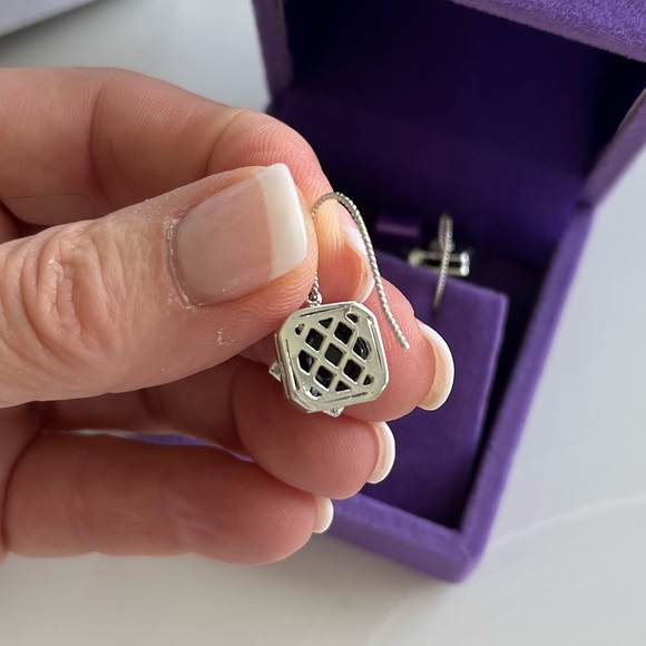 Jilco NIB onyx and sterling earrings - Picture 9 of 9